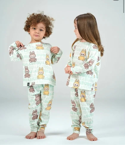 ست راحتی منزلی بلوز آستین بلند و شلوار COCO