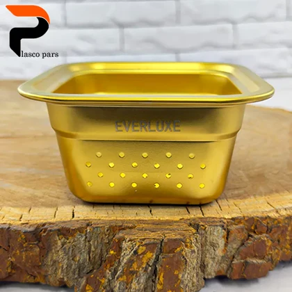 تفاله گیر استیل مربع طلایی