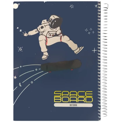 دفتر روکش پلاستیکی سیمی پاپکو PAPCO تک خط 80 برگ