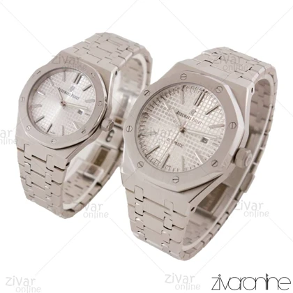 ست ساعت اودمار پیگه (AP) سیلور صفحه سفید 103799