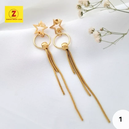 گوشواره آویز بلند استیل