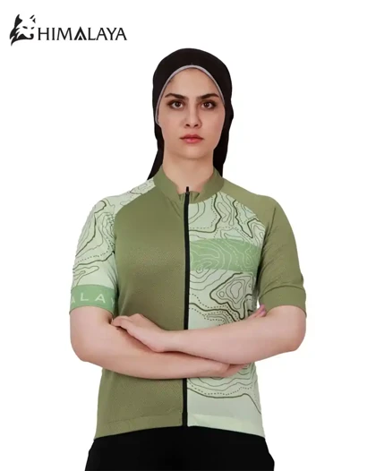 تیشرت دوچرخه سواری تمام زیپ CM116 هیمالیا