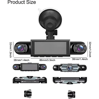 دوربین ثبت وقایع خودرو بلک باکس BLACK BOX چهار لنزه