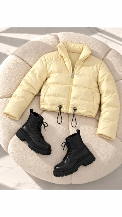 کاپشن شمعی زنانه کوتاه 307680