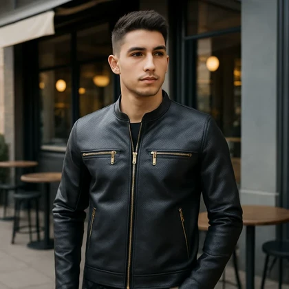 کاپشن چرم مردانه مدل SERGIO ویژه