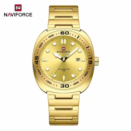 ساعت مچی مردانه نیوی فورس NF 9250 تمام طلایی مدل m-10444