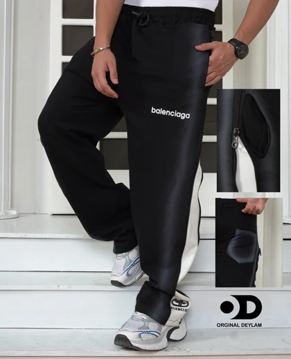 شلوار اسلش بگ جاگر بلنسیاگا مردانه پارچه گلکسی پنبه گرم بالا پیسوله ای