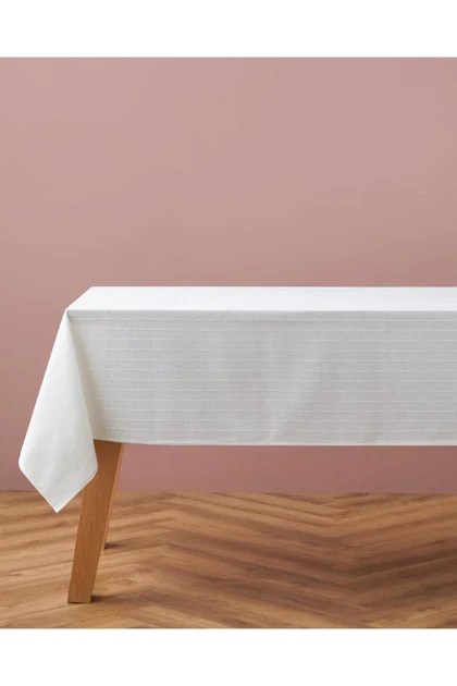 میزپارچه دو نفره English Home مدل Pamuk Polyester پنبه‌ای - کرم