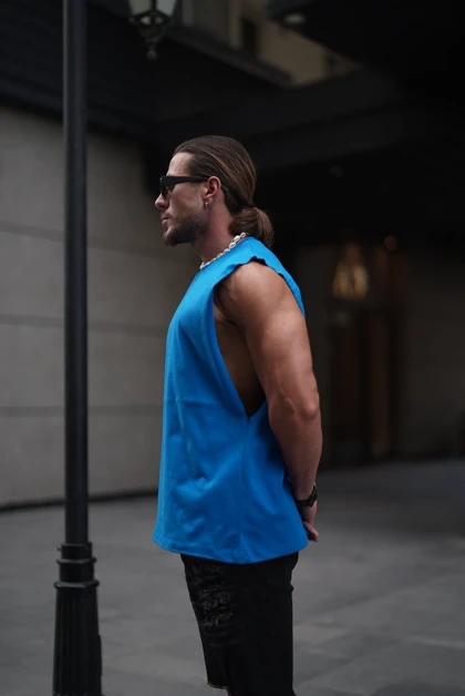 رکابی حلقه‌ای وست (بیسیک) ساده آبی Pedro Pascal