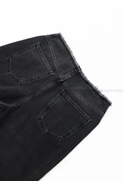 شلوار جین wide legلبه ریش کد1003049