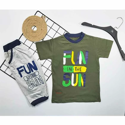 تیشرت شلوارک پسرانه SUN FUN