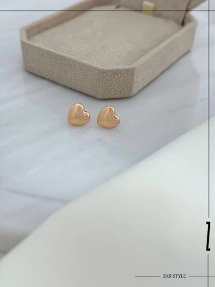 گوشواره میخی قلب مدیوم