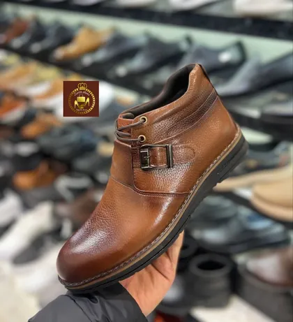 نیم بوت طبی و چرم طبیعی مردانه مدل بهگام