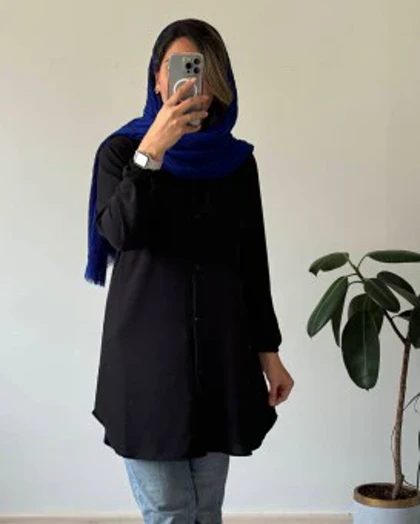 مانتو مشکی شایلی