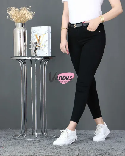 شلوار جین مشکی ساده
