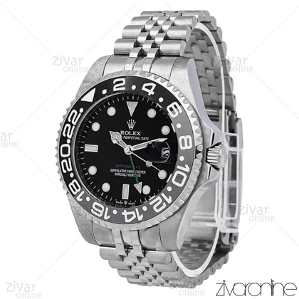 ساعت رولکس جی ام تی مستر 2 مردانه سیلور صفحه مشکی 106624