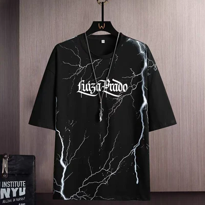 تیشرت طرح رعد جنس پنبه