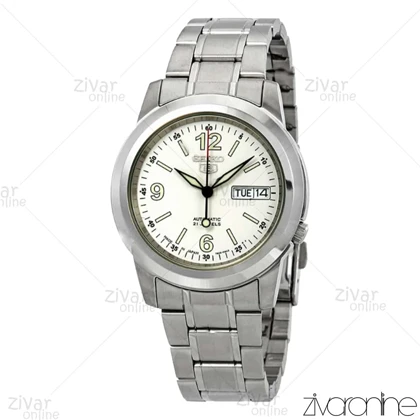 ساعت سیکو 5 اصل مردانه سیلور صفحه سفید اتوماتیک 104167