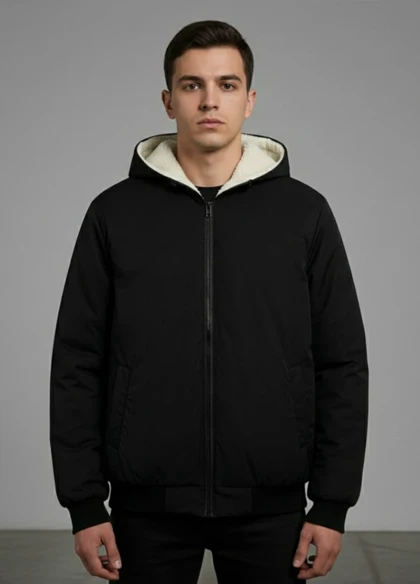 کاپشن ضدآب داخل خزتدی-مشکی ویژه