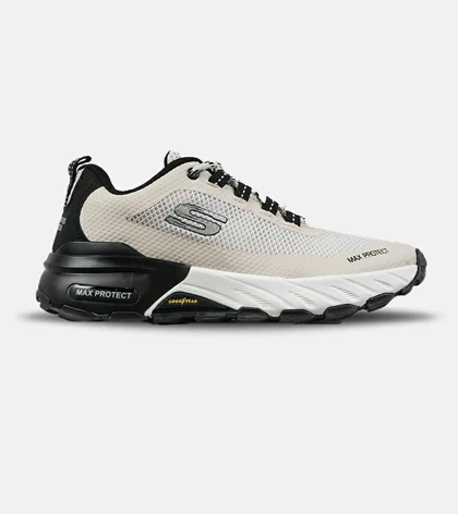 کفش کتانی طبی ورزشی کرم مشکی SKECHERS max protect مدل 7566