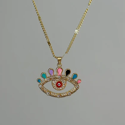 گردنبند رنگی چشم کد 533