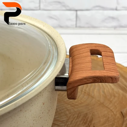 قابلمه 28 ونیز دسته چوبی درب پیرکس کرمی هاناتک