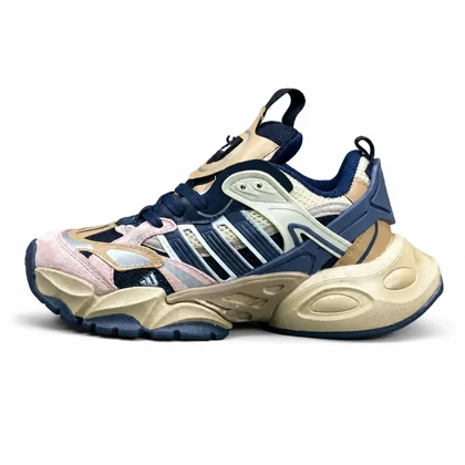 کفش کتانی زنانه مدل آدیداس دیلاکس کاراملی سرمه ای Adidas Deluxe