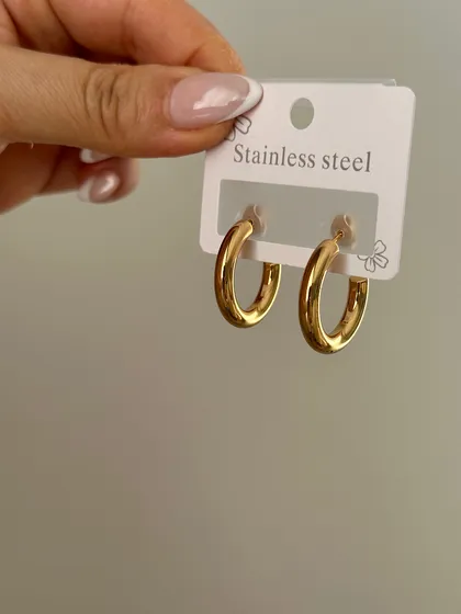 گوشواره زنانه حلقه‌ای ساده کد 30