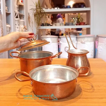 سرویس قابلمه مسی 4 پارچه copper dish