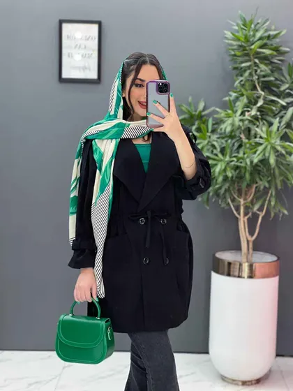 مانتو لینن چهار دکمه آستین بندی