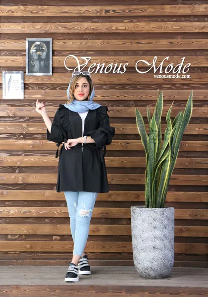 مانتو چین‌دار آستین عروسکی