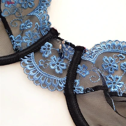 ست شورت و سوتین زنانه فیتن مدل فنردار گیپور مشکی کد 4952-3