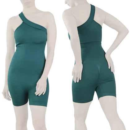 اورال سرهمی کوتاه ورزشی زنانه مدل ReDrop سبز آبی(استوک)