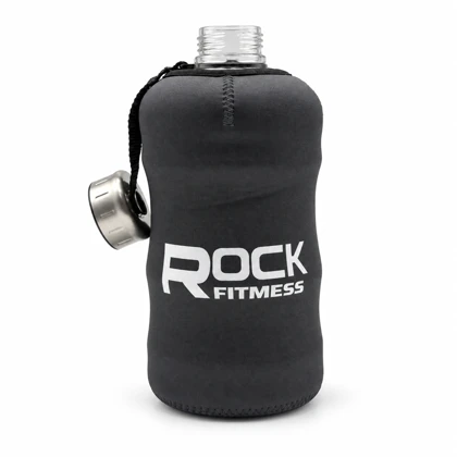 قمقمه ورزشی باشگاه دو لیتری مدل راک Rock رنگ طوسی
