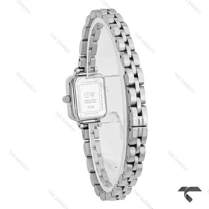 ساعت زنانه دنیل ولینگتون کوادرو مینی سیلور صفحه مشکی بندفلزی DW-10696-L