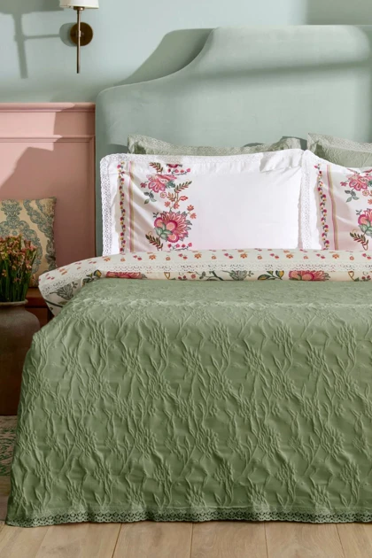 سرویس روتختی دو نفره Karaca مدل Home Everbloom پنبه - چندرنگ