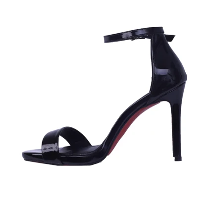 کفش پاشنه‌بلند مدل لودشکا مشکی ورنی کد 1763