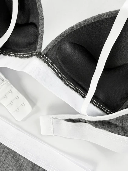 ست شورت و سوتین دخترانه پوش آپ دار کبریتی نوشته کلوین کلاین Calvin klein فیتن Fitan