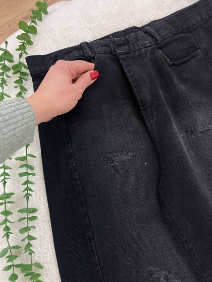 شلوار جین شافل سیسی (مشکی)