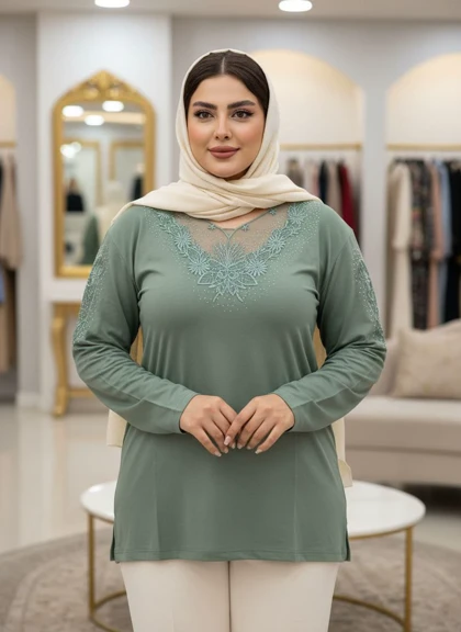 شومیز گیپوردار مدل مهگل کد 50272