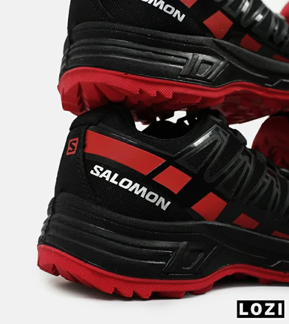 کفش کتانی کوهنوردی مشکی قرمز مردانه و زنانه Salomon xa pro 3d