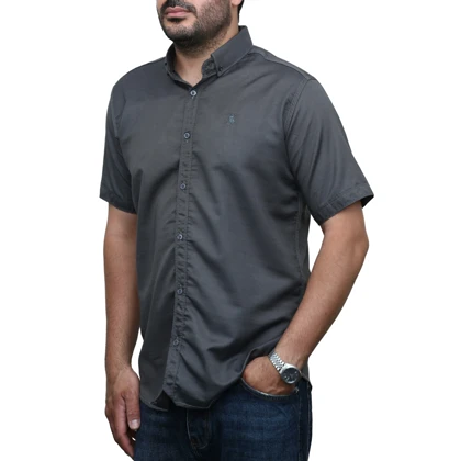 پیراهن آستین کوتاه ساده مردانه برند مد مدل 141114911