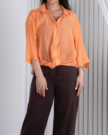 شومیز زنونه پری شیشه ای پایین گره CHOICE