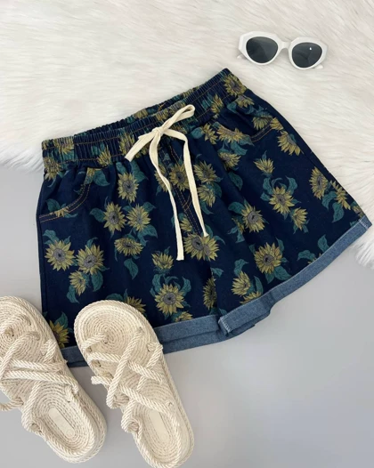 شلوارک جین آفتابگردون کد 4891