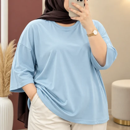 تیشرت ساده اورسایز آرام کد 6005