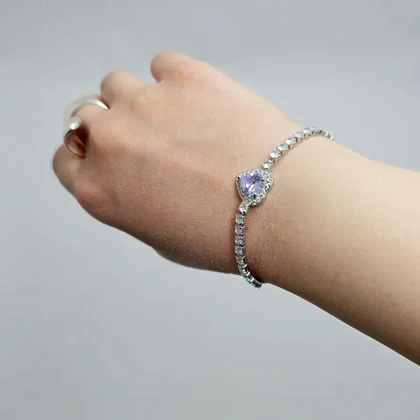 دستبند تنیسی قلبی یاسی