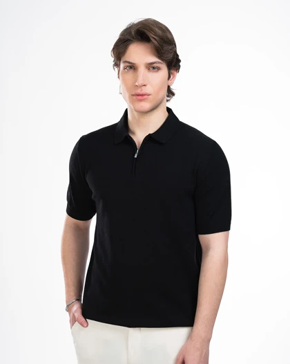 پولوشرت بافت نیم زیپ کد M0309