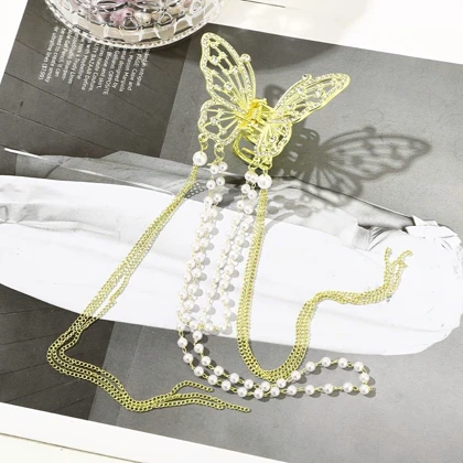 کلیپس مو زنانه مدل پروانه آویزدار کد G_Lnd_1323