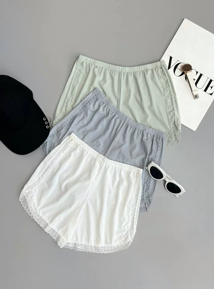 شلوارک نوار گیپور کد 3465