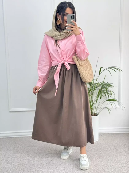 دامن لینن زارا